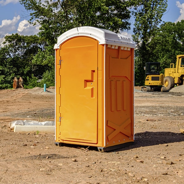 how often are the porta potties cleaned and serviced during a rental period in Mccurtain County OK